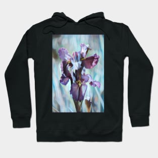 purple flower painting Hoodie